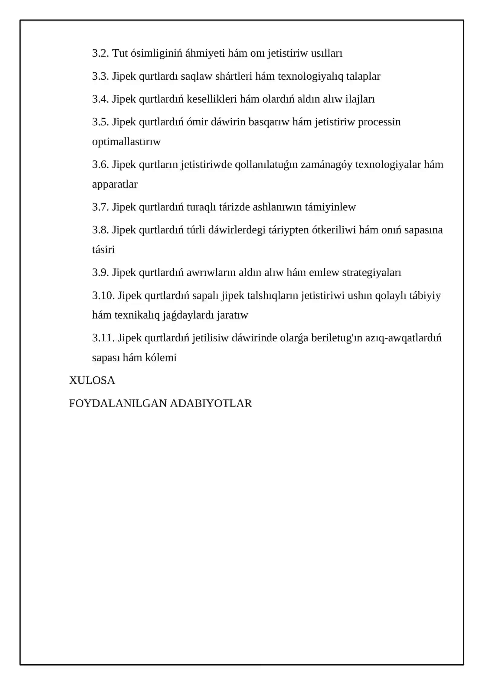 Janlanǵan jipek qurtlardı baqlaw hám tarqatıw 3