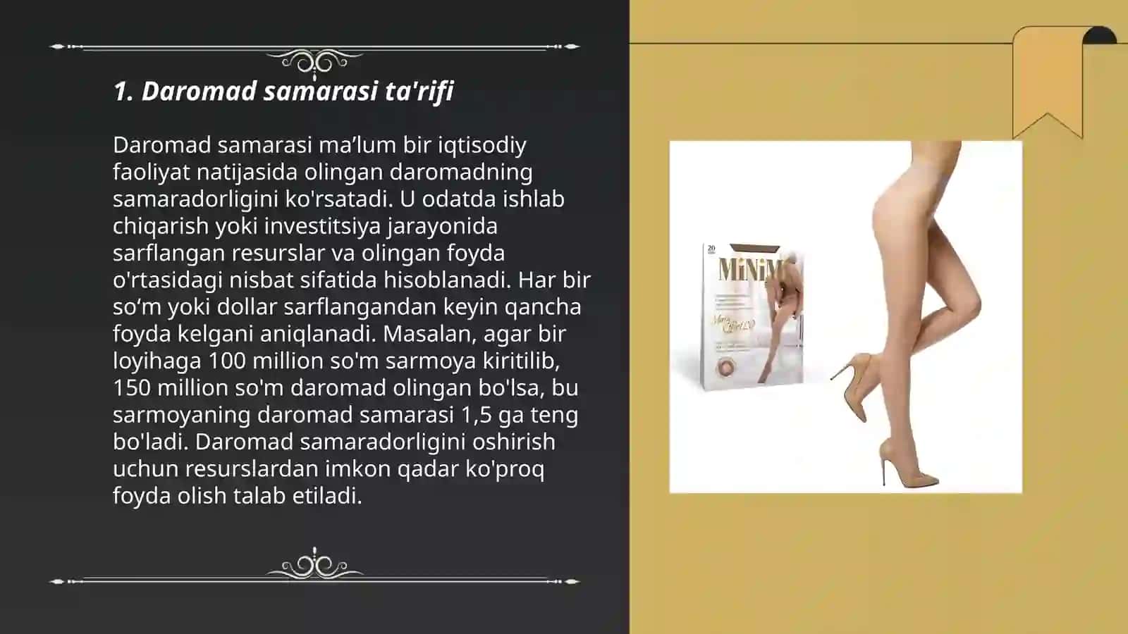 Daromad samarasi va almashtirish samarasi 3