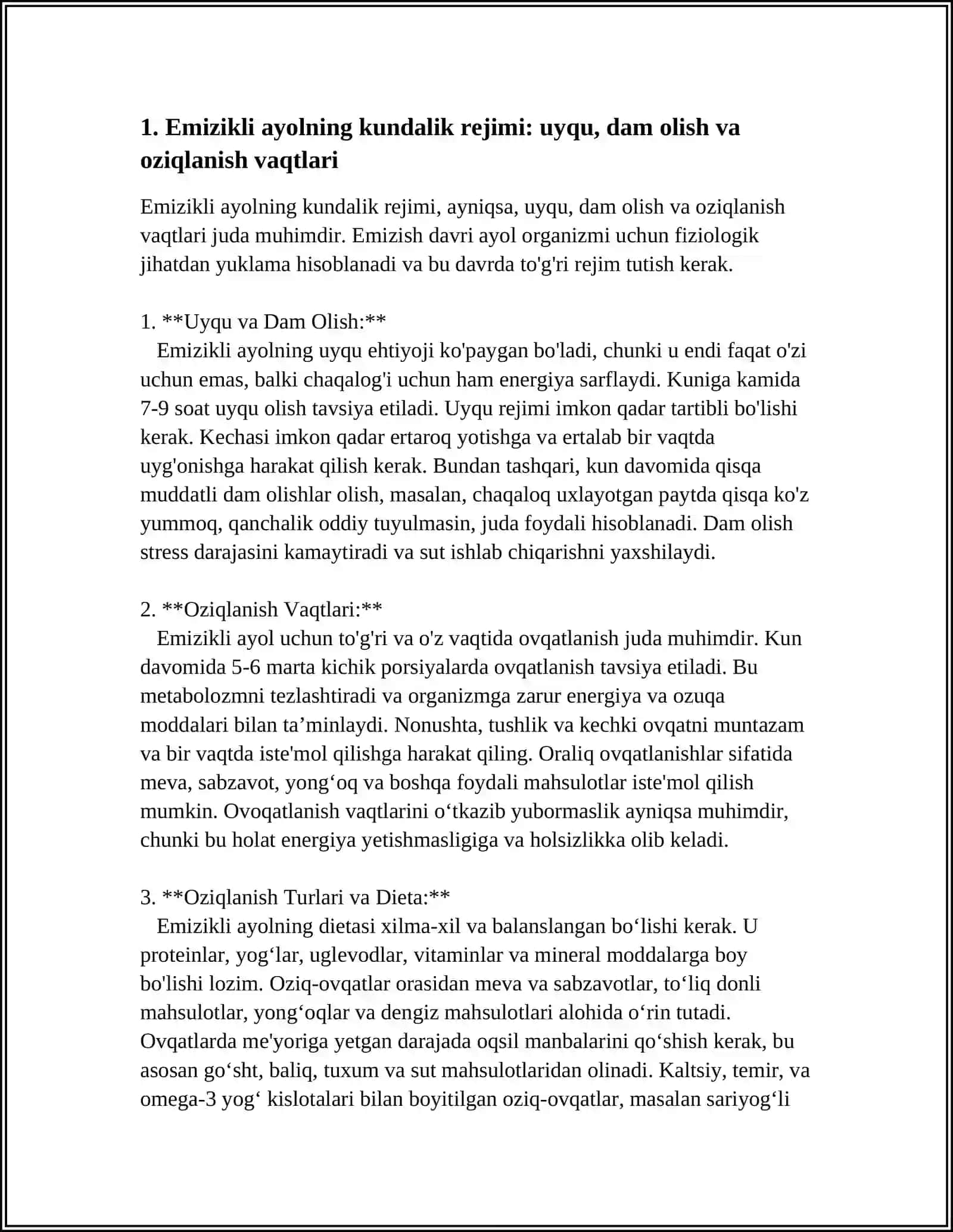 EMIZIKLI AYOLNING REJIMI VA OVQATLANISHI 3