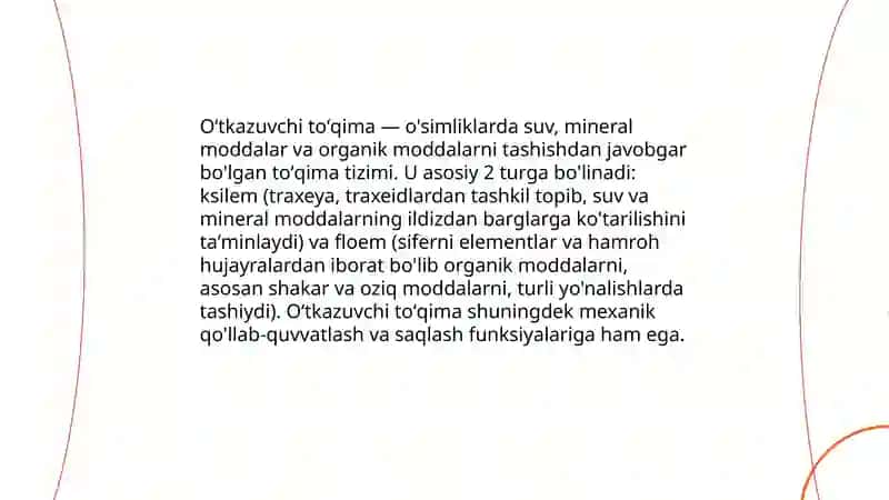 O'tkazuvchi to'qima 3
