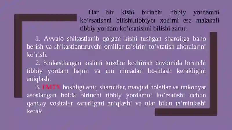 Birinchi tibbiy yordam 3