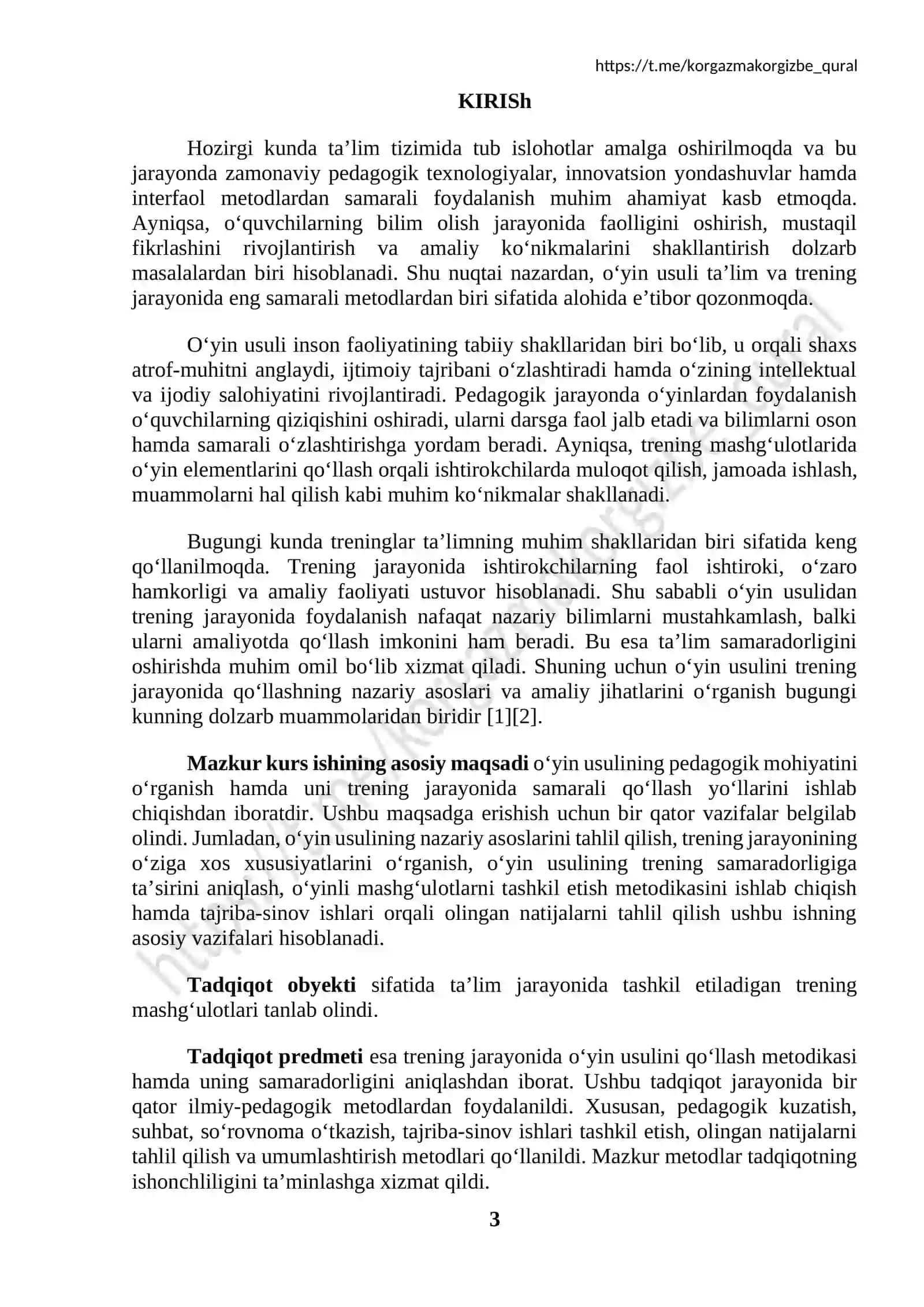O‘yin usuli va uni trening jarayonida qo‘llash 3