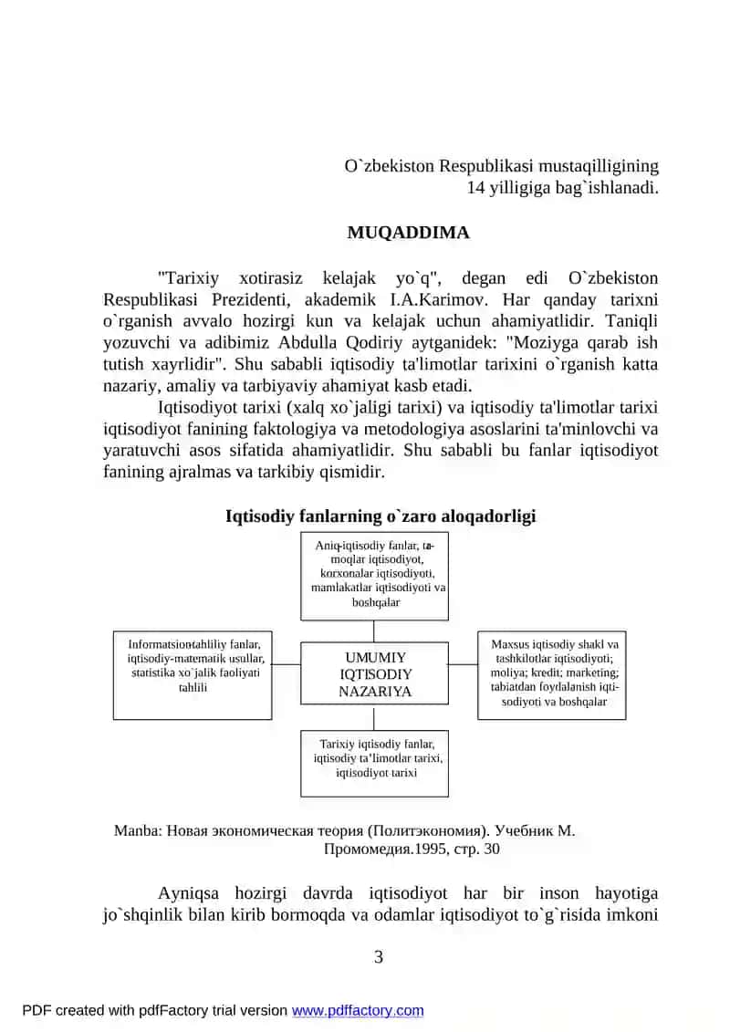 IQTISODIY TA'LIMOTLAR TARIXI 3