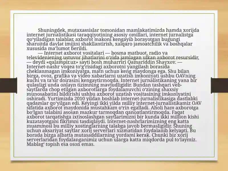 Internet jurnalistikasida kasbetika sima mavzusida 3