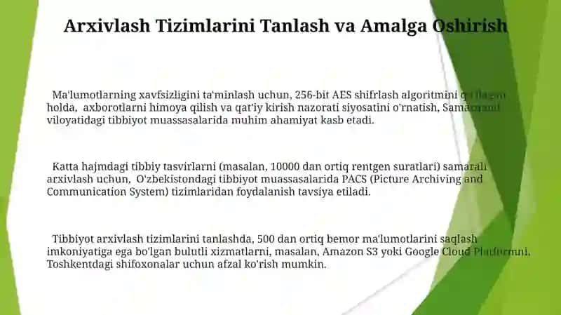 Tibbiyotda Axborotlarni Arxivlash Usullari 3