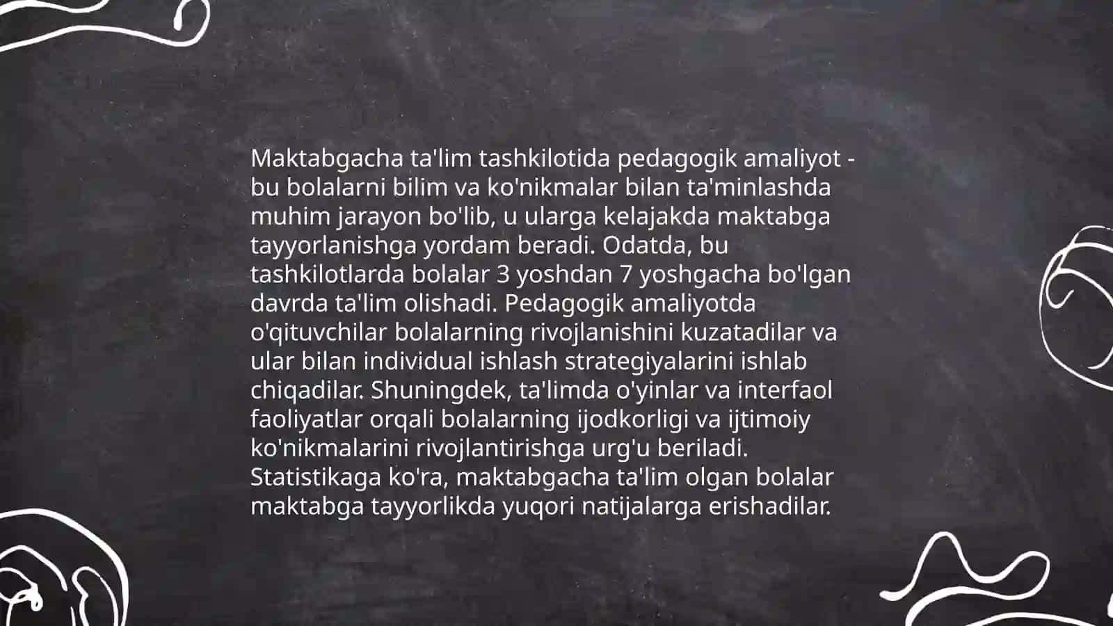Maktabgacha Ta'lim tashkilotidagi amaliyot o'tagan davrim haqida 3