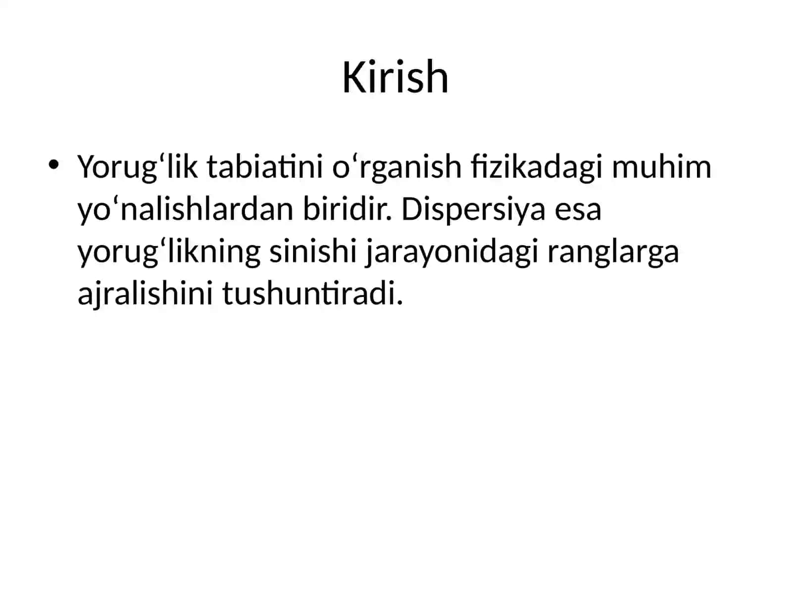 Yorugʻlik dispersiyasi 3