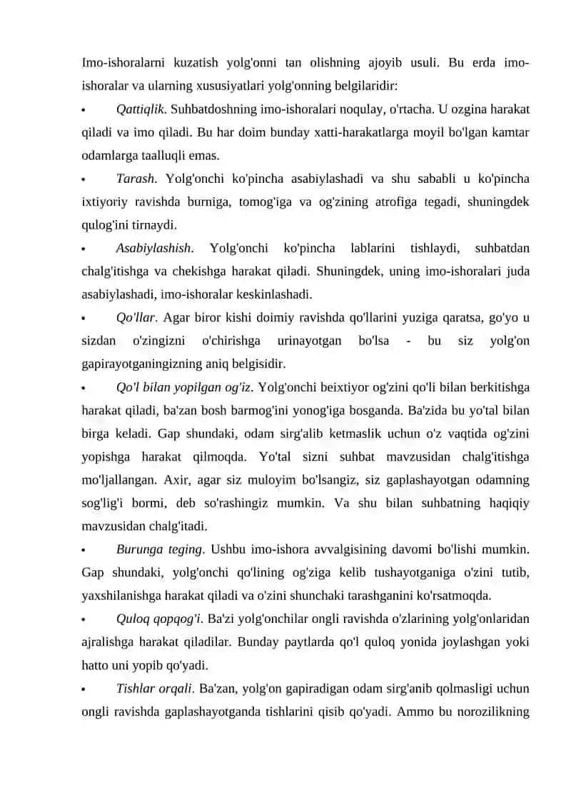 Yolg'onni aniqlash va uni fosh etish 3