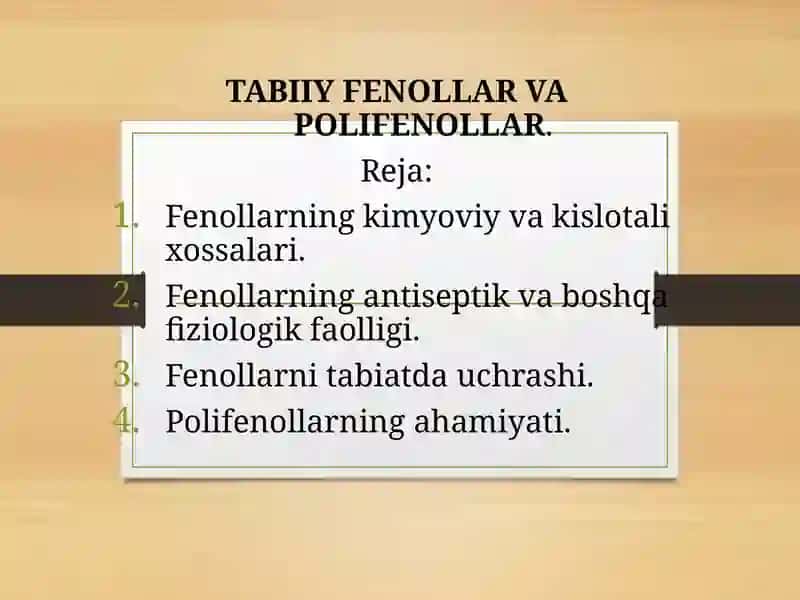 Fenollar va aromatik spirtlar 3