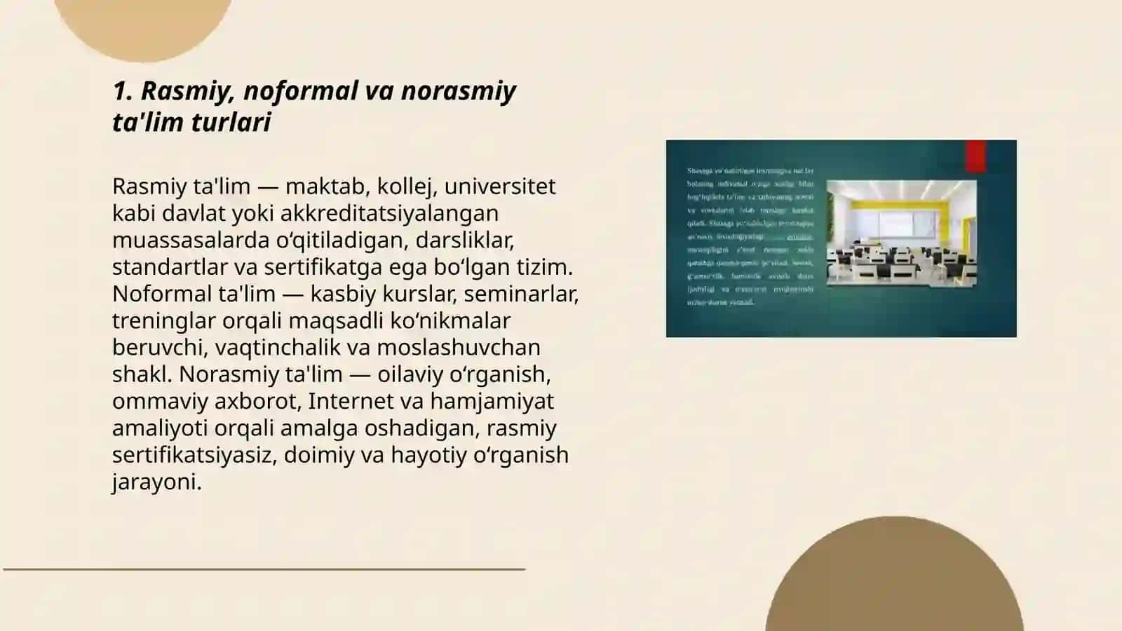 Ta'limning turlari va pedagogik usullar 3