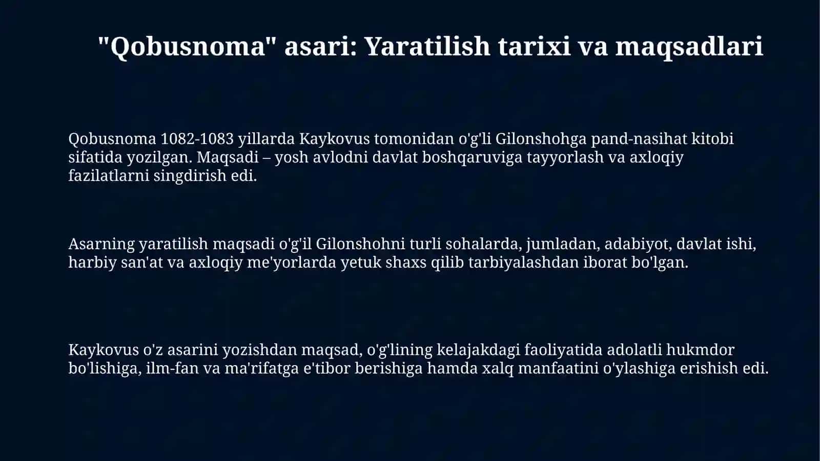 "Qobusnoma" asari va juvonmardliktarbiyasi 3