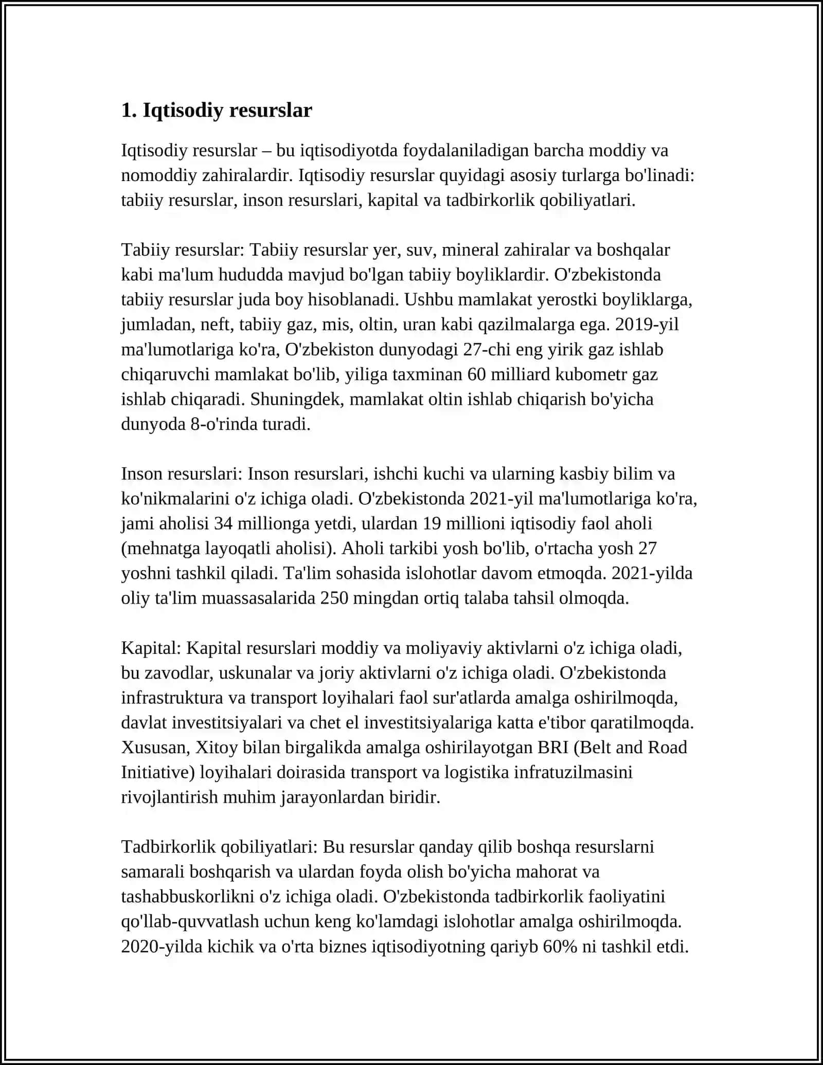 IQTISODIY O'SISHNING OMILLARI 3