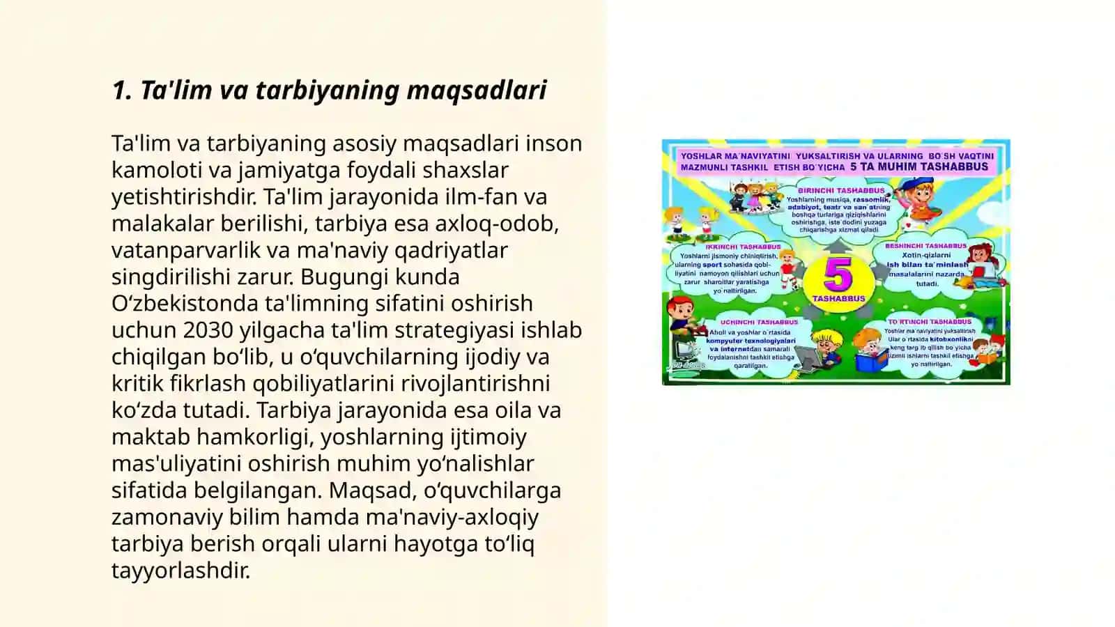 Ta'lim tarbiyani tashkil etish shaklari 3
