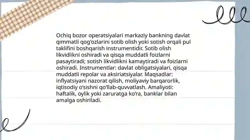 Pul-kredit siyosati vositalari 3