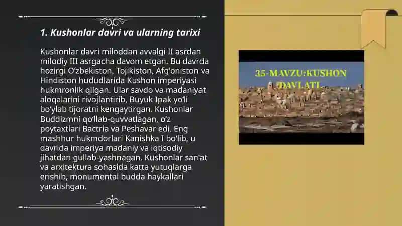 Kushon podsholigi davri madanyati va san'ati 3