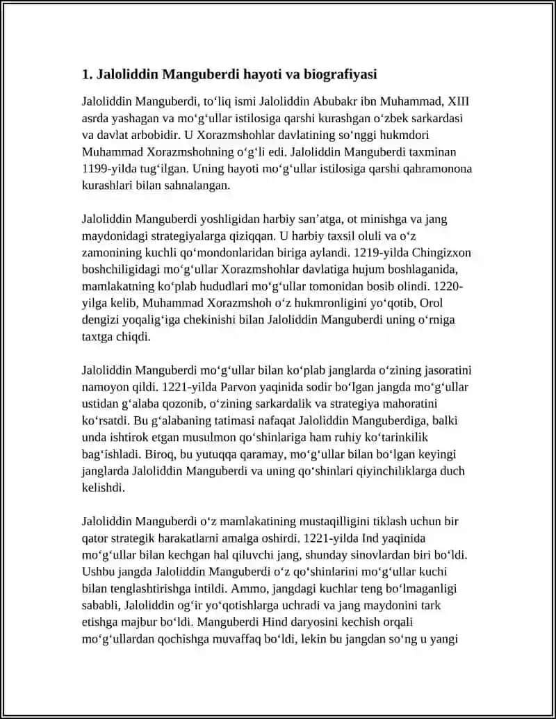 Jaloliddin Manguberdi Vatan Himoqchisi 3