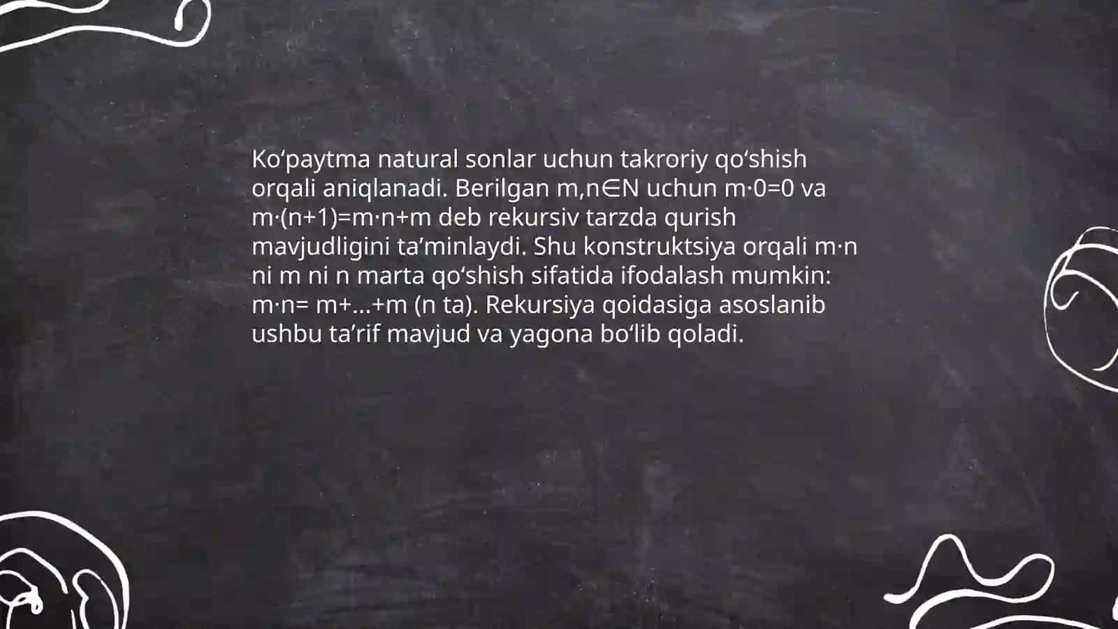 Koʻpaytmaning ta'rif, uning mavjudligini va yagonaligi 3