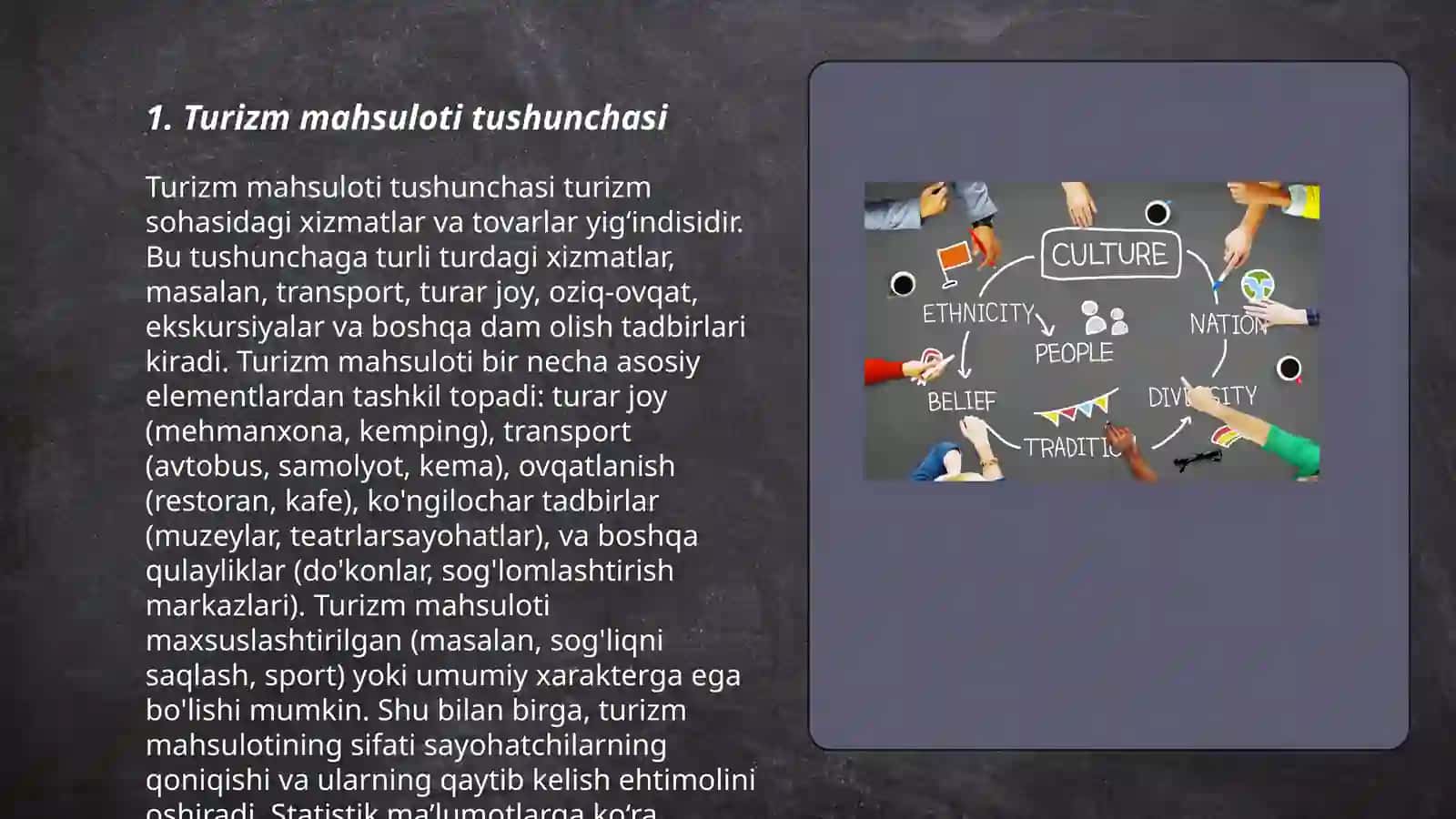 Turizm mahsulotlari haqida tushuncha 3