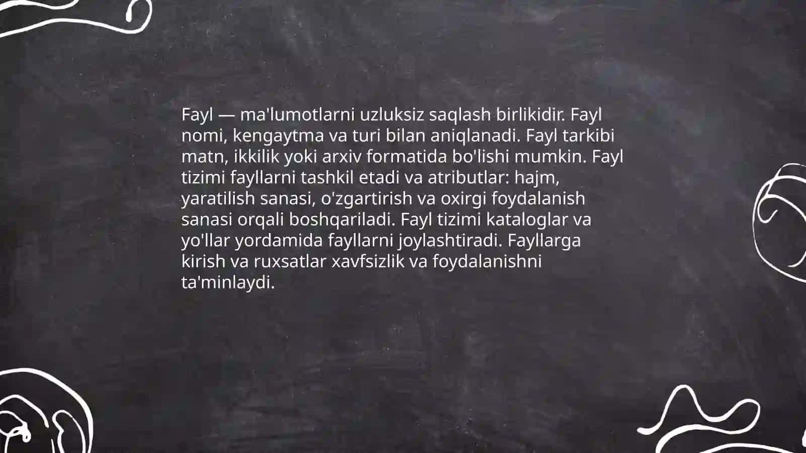 Fayl tuzilishi va turlari 3