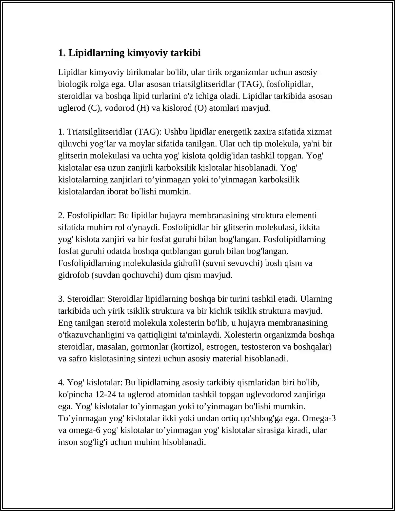 Lipidlar 3