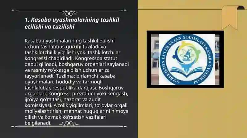 Kasaba uyushmalari va xodimlar bilan ishlash 3