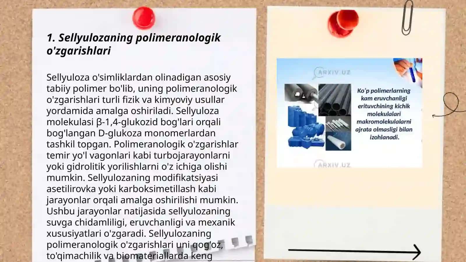 Sellyuloza va tabiiy ipakning polimeranalogik o'zgarishlari 3