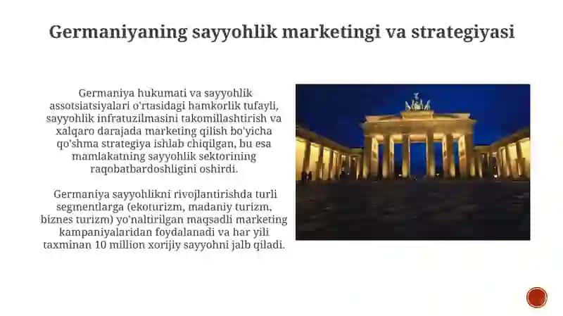 Germaniya turizm iqtisodiyoti 3