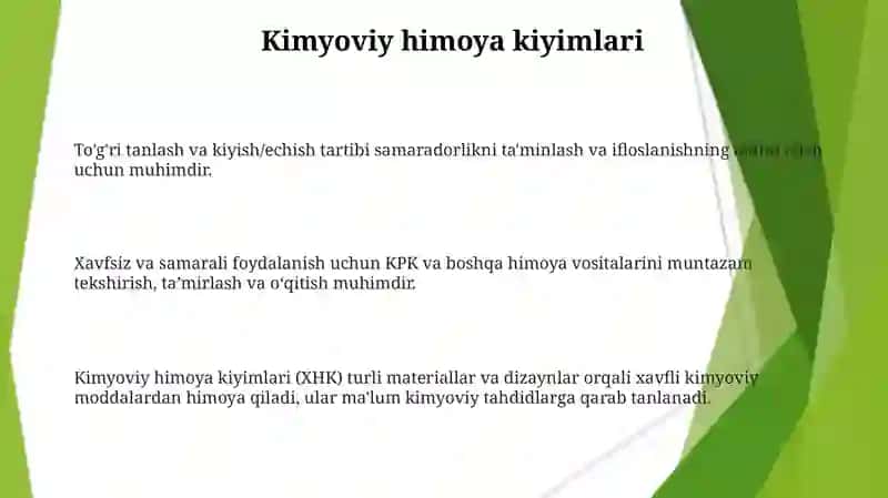 Shaxsiy Himoya Vositalari (SHV) 3