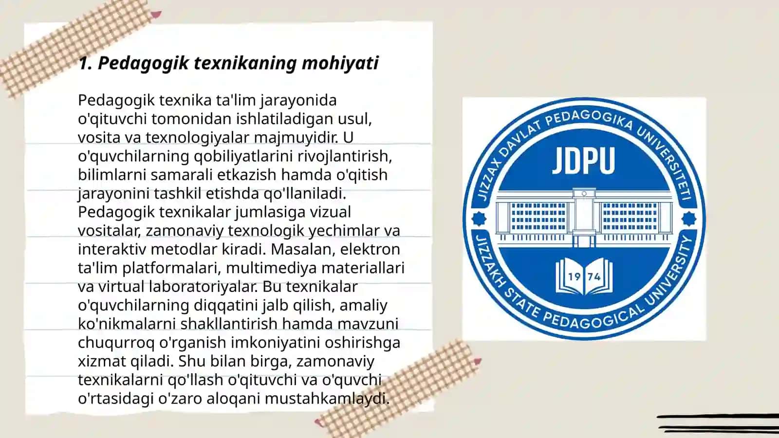 Pedagogik texnika haqida ma'lumot 3