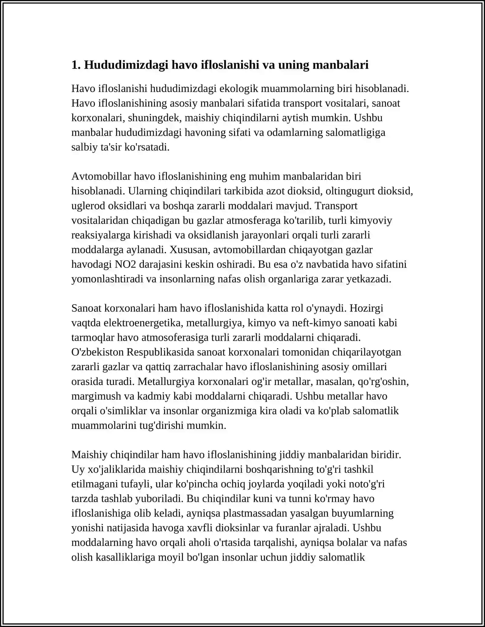 EKOLOGIYA "BU BIZNING HUDUD" 3