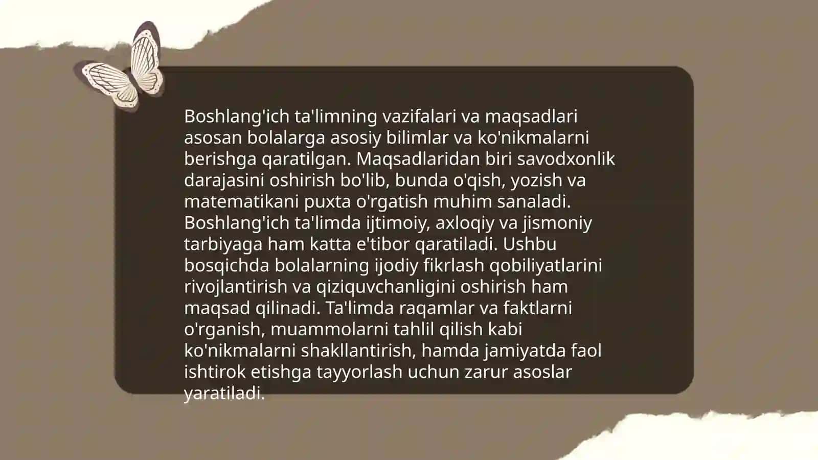 Boshlanğich taʼlim turini õrganish 3