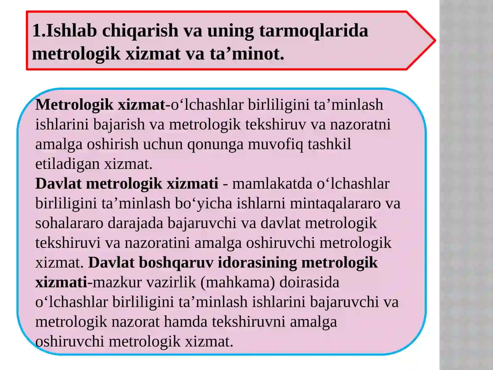 METROLOGIK XIZMAT VA TA’MINOT 3