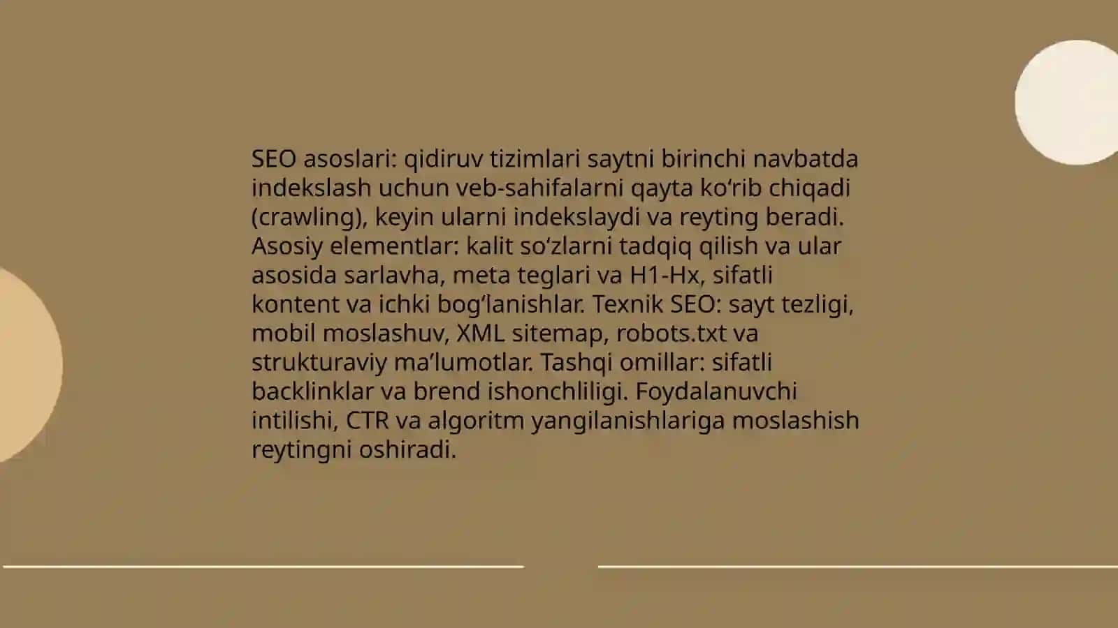 SEO asoslari va qidiruv tizimlari 3
