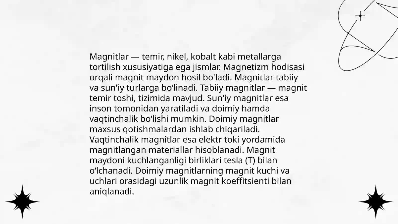 Moddalarni magnit xususiyatlari 3