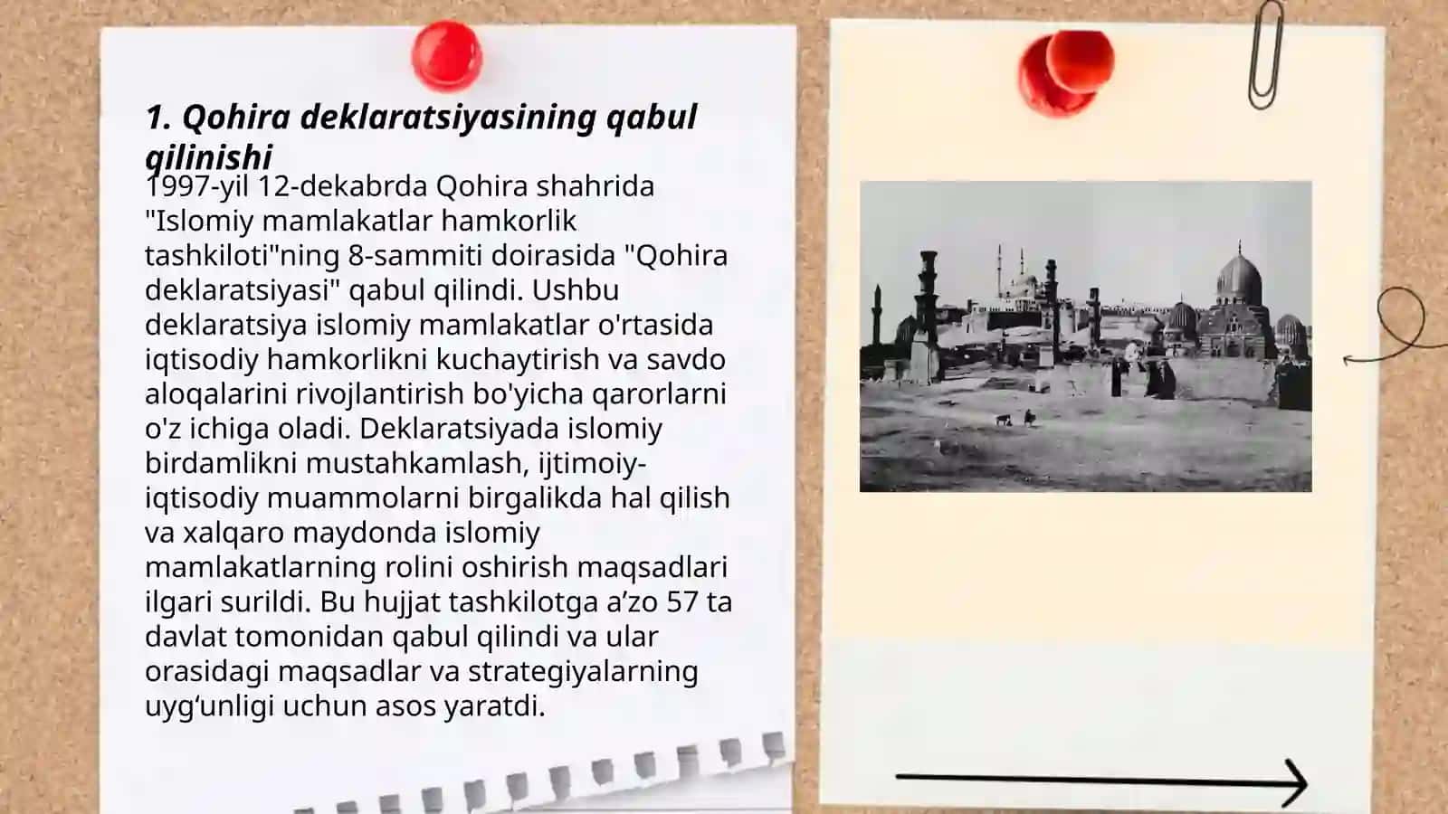 Qohira deklaratsiyasi tarixi va mazmuni 3