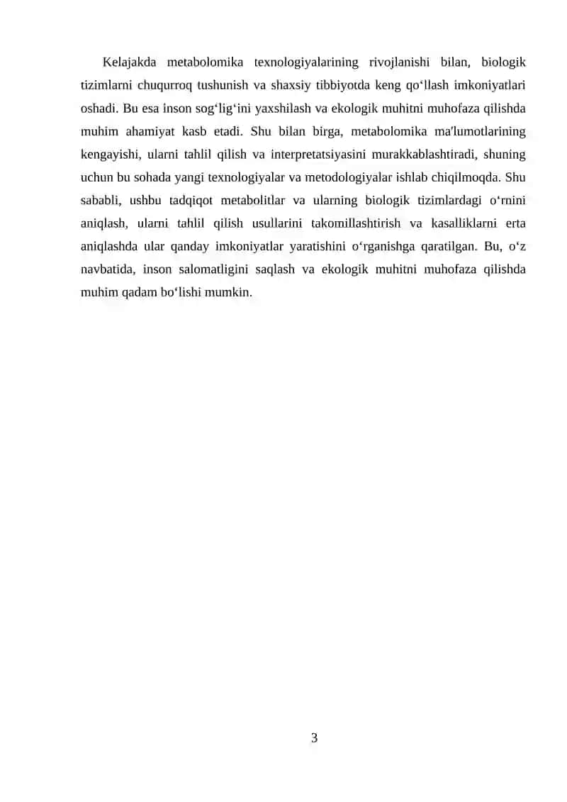 Metabolomika 3