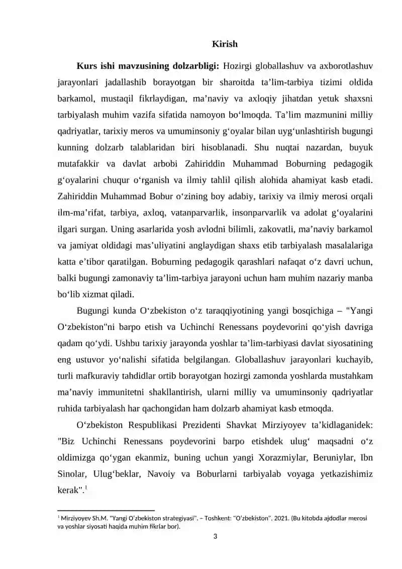 ZAHIRIDDIN MUHAMMAD BOBUMING PEDAGOGIK G’OYALARI 3