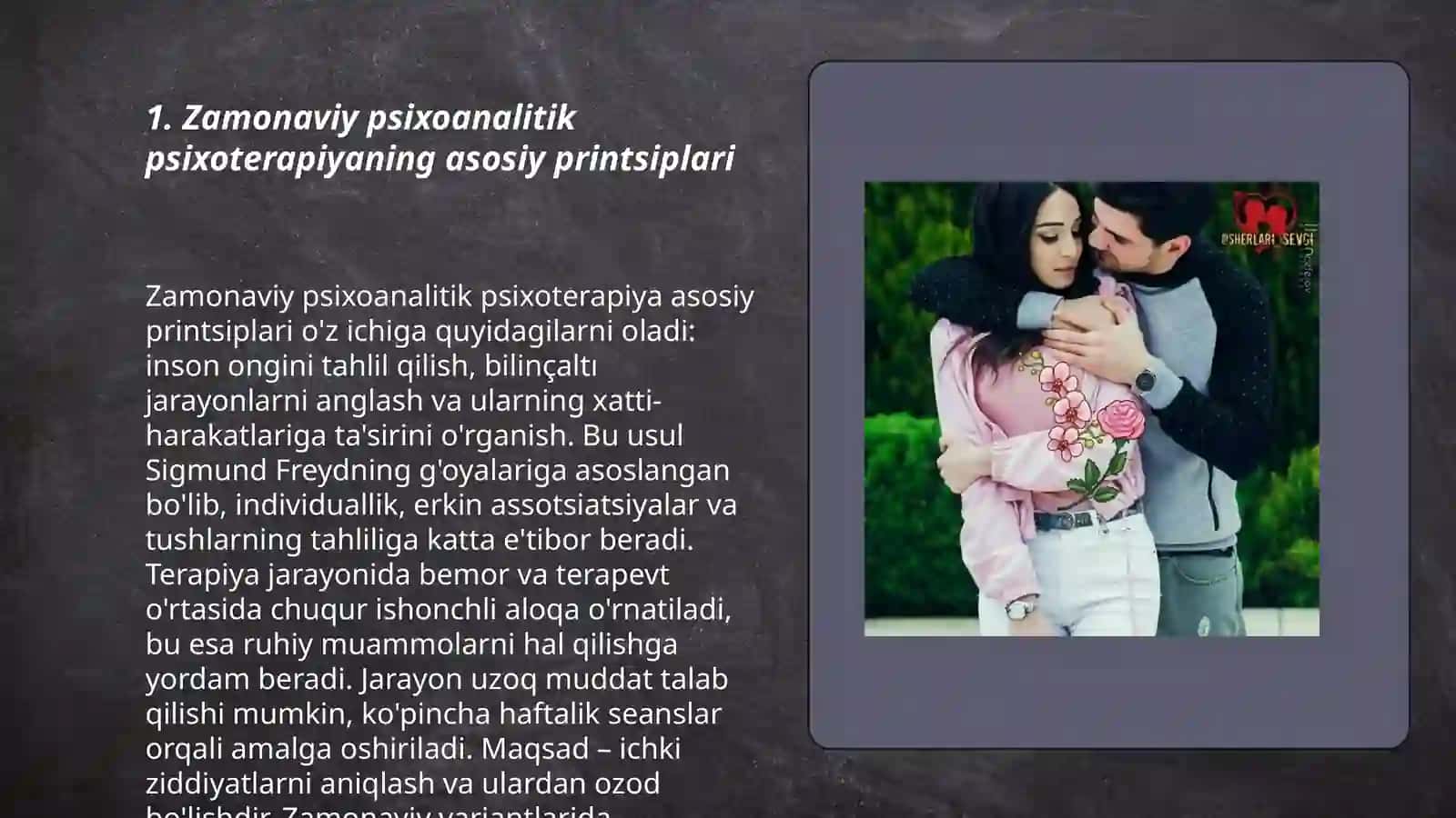 Zamonaviy psixoanalitik psixoterapiya usullari va tamoyillari 3