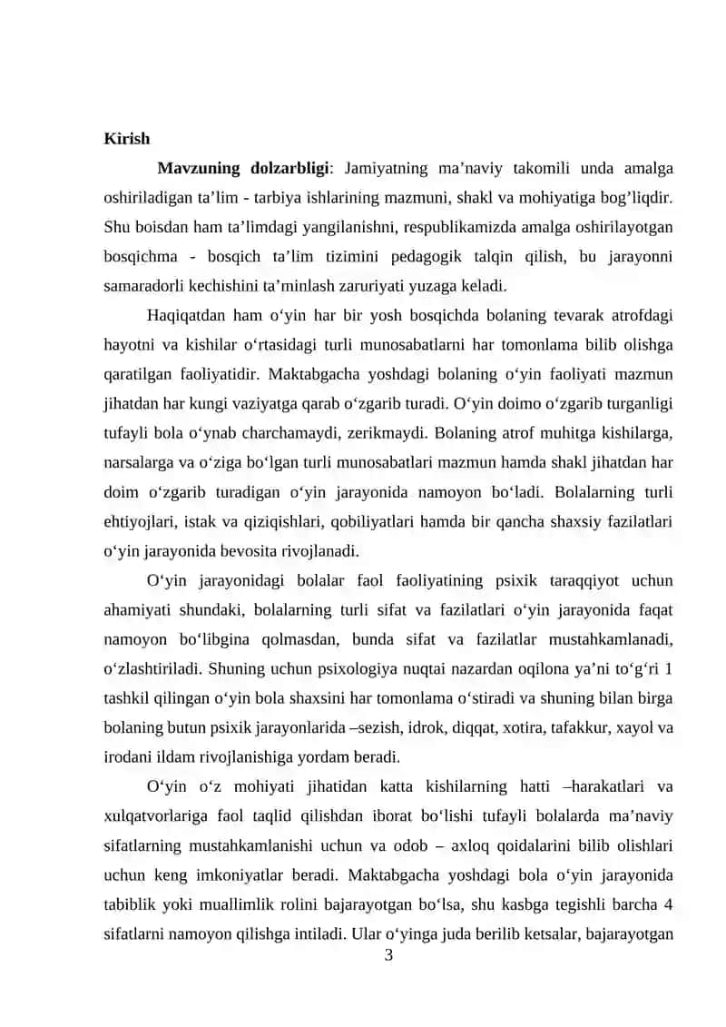 Maktabgacha yoshdagi bolalarda o’yinning ahamiyati 3