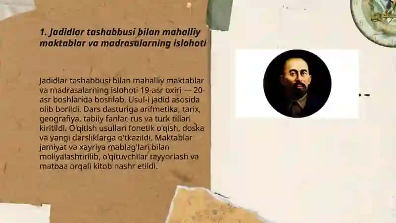 Jadid ma'rifatparvarlaring o'lka ijtimoiy-ma'naviy hayotida tutgan o'rni 3