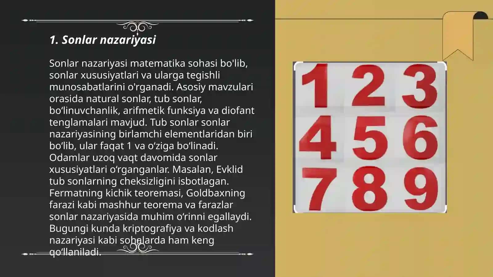 Sonlar nazariyasi 3