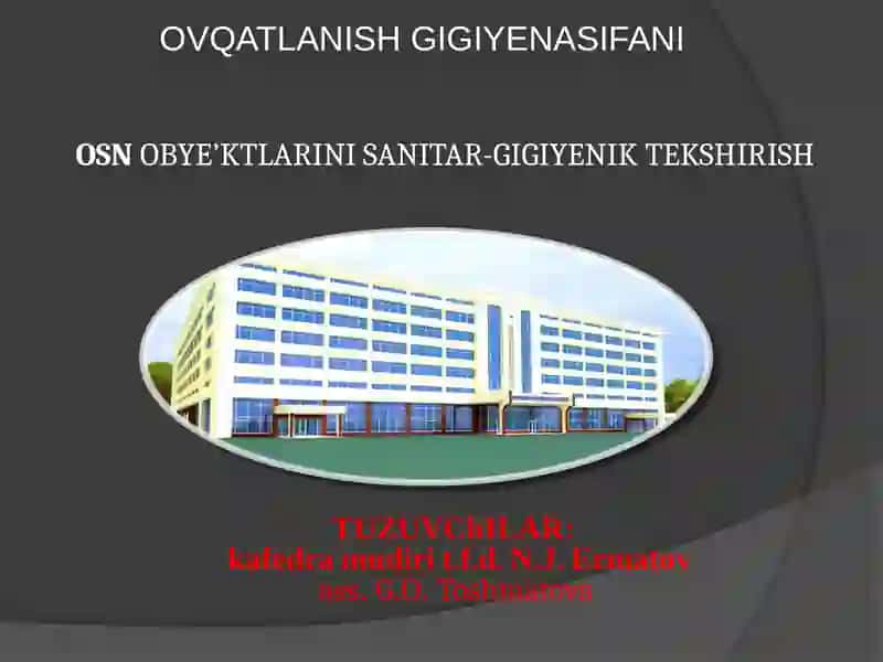 BOLALAR, O‘SMIRLAR VA OVQATLANISHgigiyenasiKAFEDRASI 3