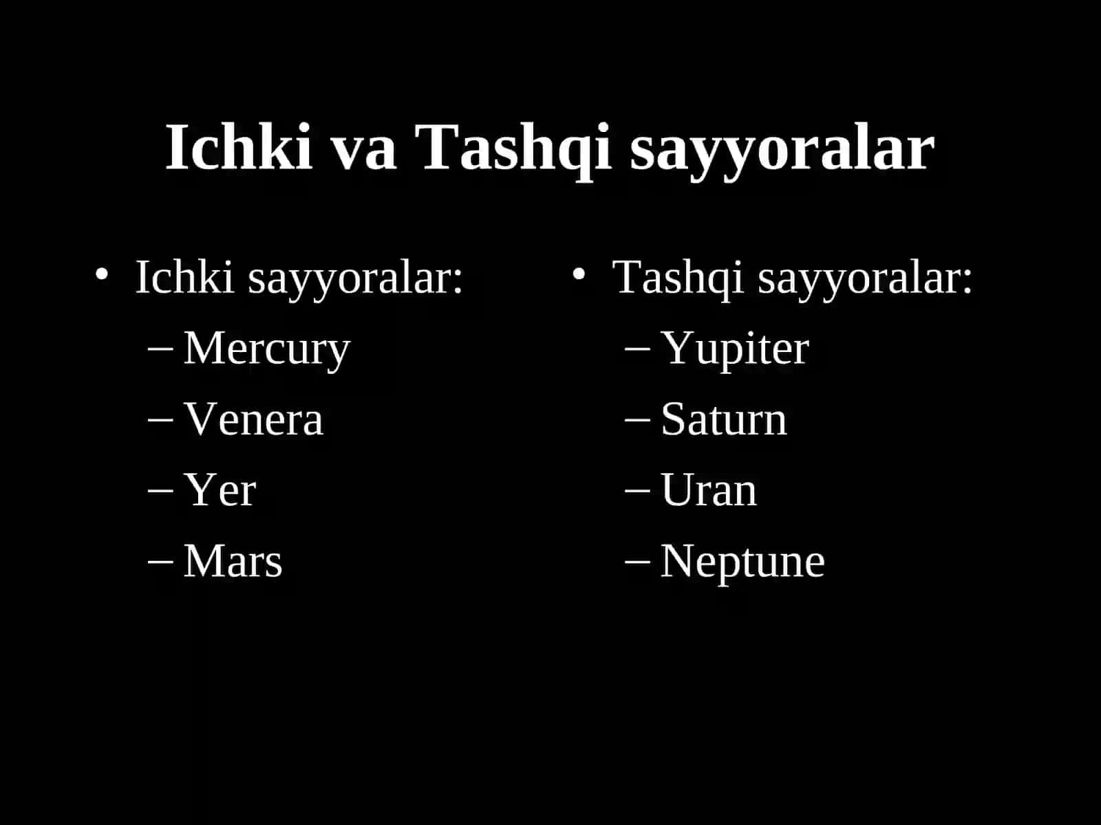 Quyosh tizimi 3