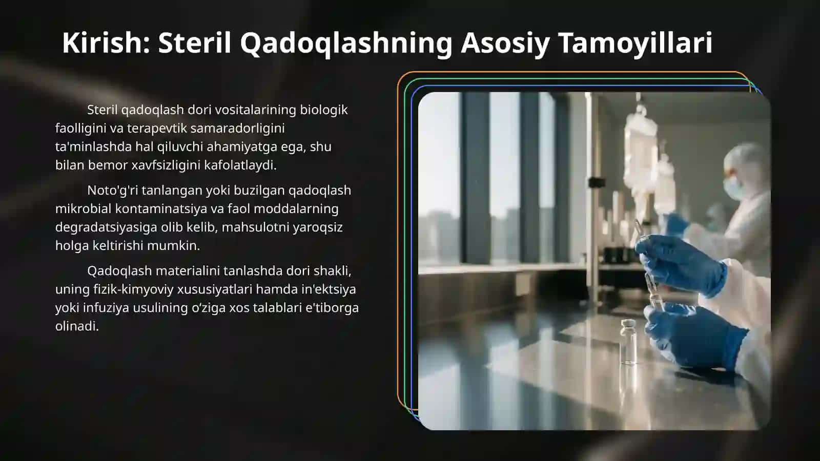 Inyeksiya va infuzion mahsulotlar uchun qadoqlash turlari 3
