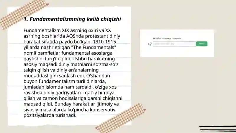 Fundamentalizmning kelib chiqishi 3
