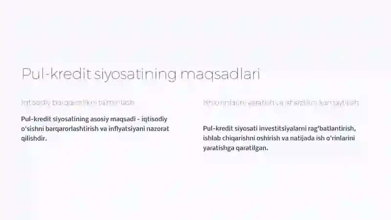 Pul-kredit siyosatining mohiyati 3
