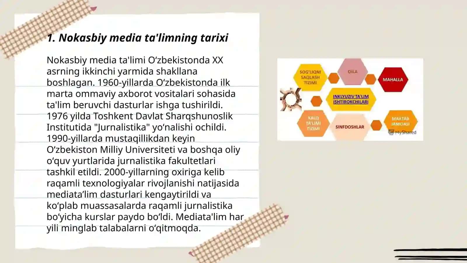Nokasbiy media ta'lim xususiyatlari 3