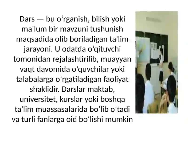 Boshlang’ich sinf texnologiya darslarining o'quv jarayonini tashkilotish 3