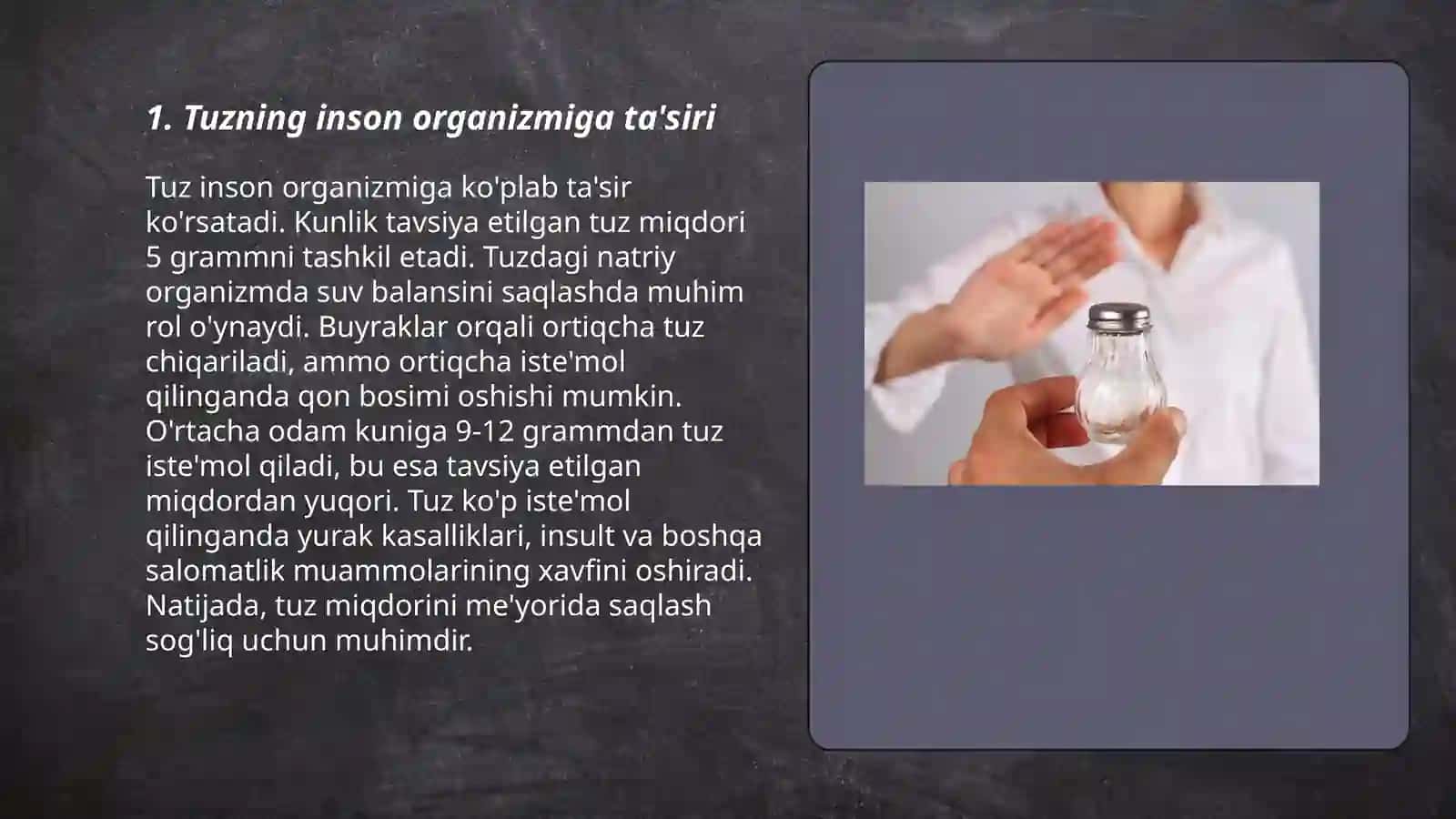 Tuz va inson organizmi 3