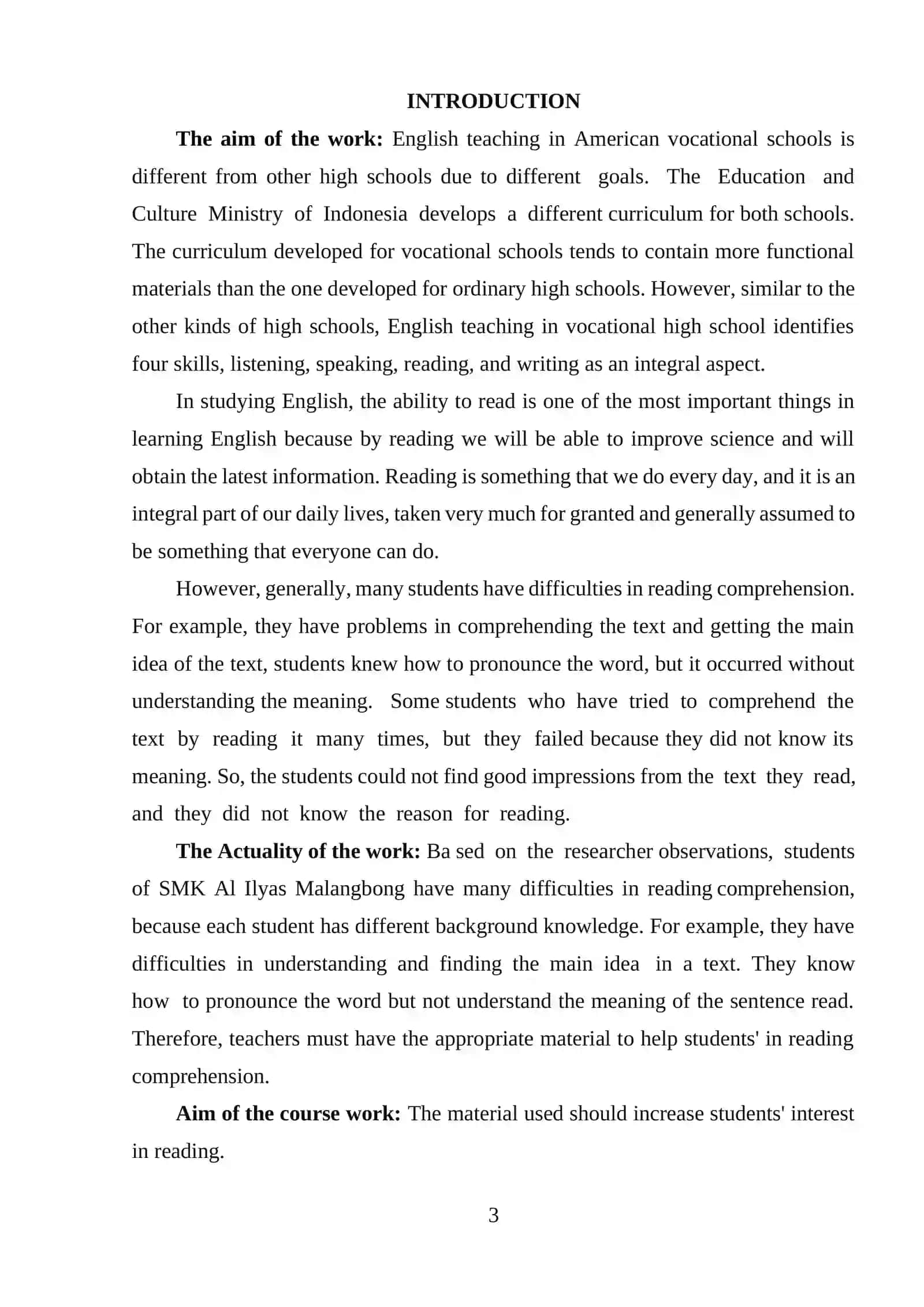 THE ROLE OF AUTHENTIC READING MATERIAL IN IMPROVING CRITICAL THINKING COLLEGE STUDENTS 3